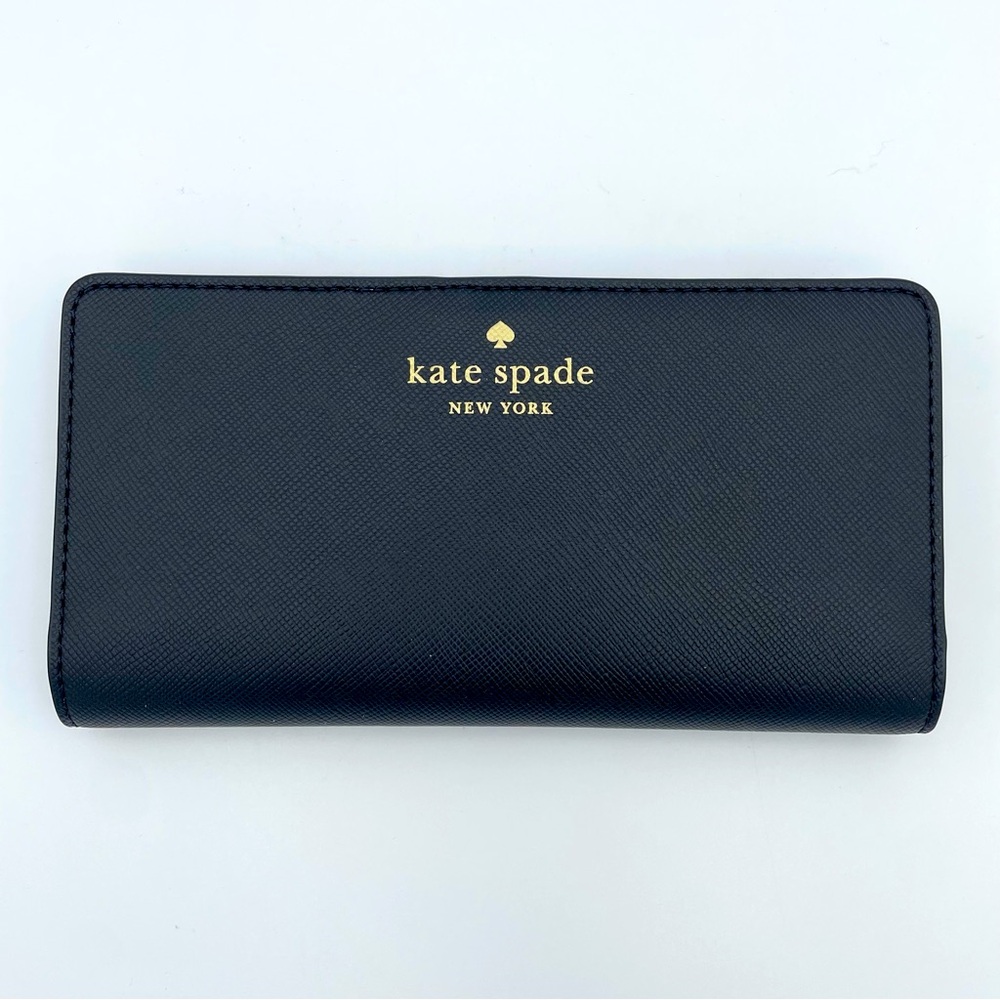 Kate Spade Brynn Large Slim Bifold Black NWT